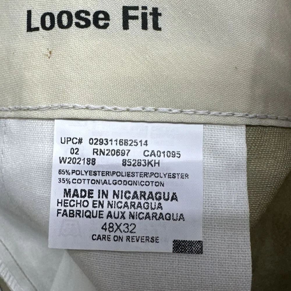 NWT Dickies Double Knee Work Pants‎ Loose Fit Mens Big & Tall Size 48x32 Khaki